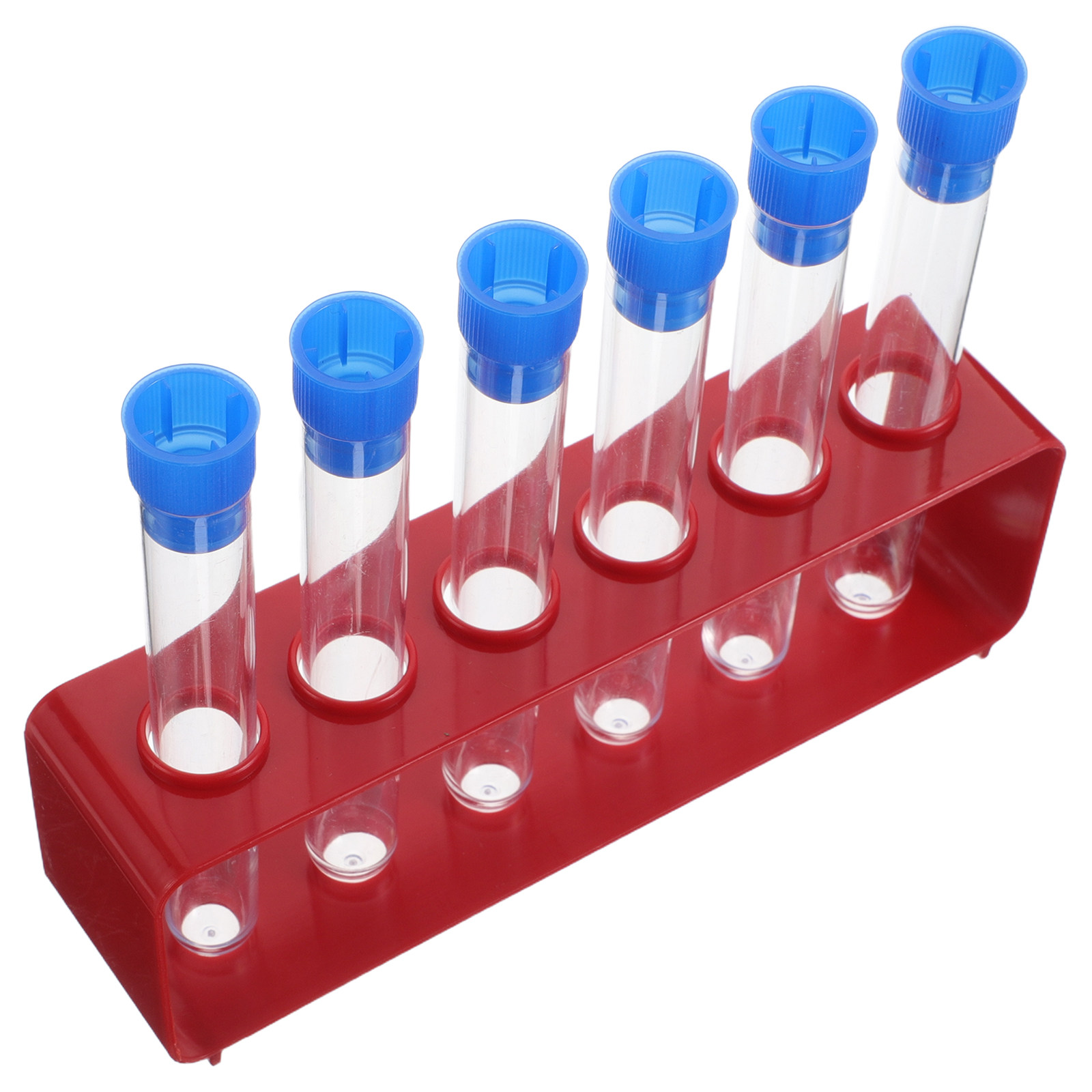 Science Experiment - 科学試験管セット 1セット 透明プラスチック製ラボチューブ 標準サイズキャップ 実験用収納ラック 科学キット