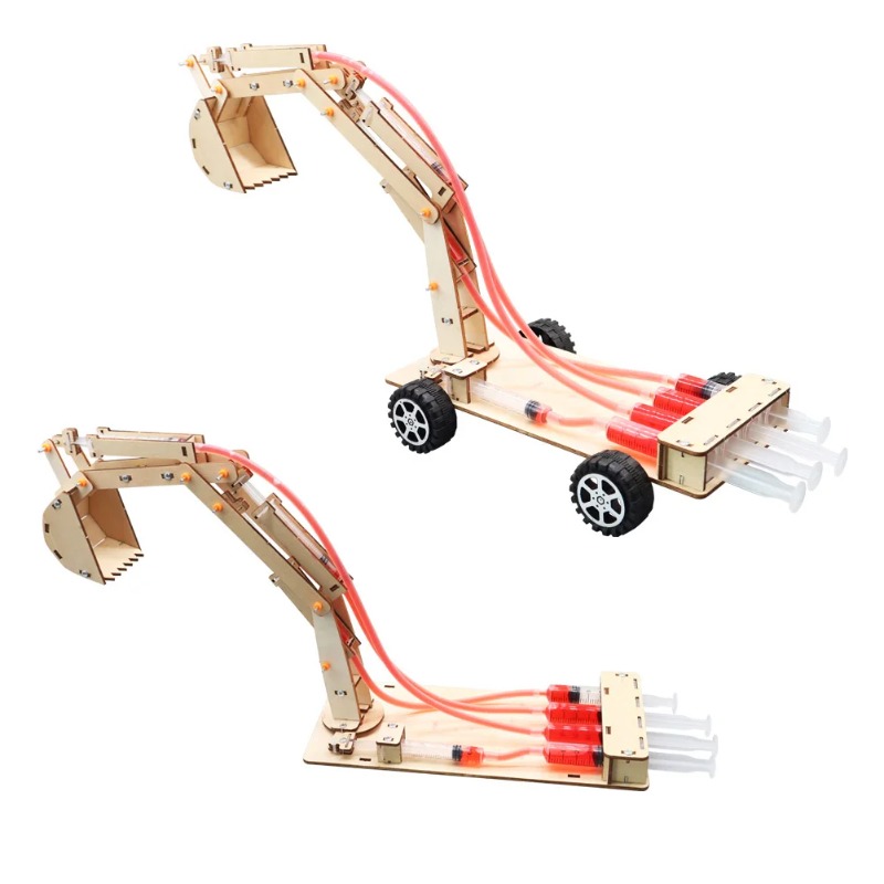 Science Diy Model - 手作り油圧ショベル DIY 学生技術少量生産科学教育玩具モデル科学実験おもちゃ