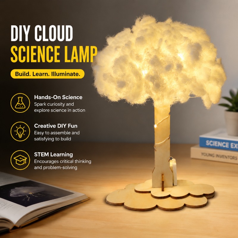 Science Project Toys Making - DIY クラウドランプ科学実験キット手作り STEM モデル作成材料おもちゃ教育科学プロジェクト小学校向け