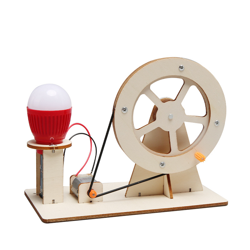 Science Diy Model - ミニ DIY ハンドクランク発電機電球 STEM 科学実験キット教育モデル子供のための子供学習プロジェクトギフト