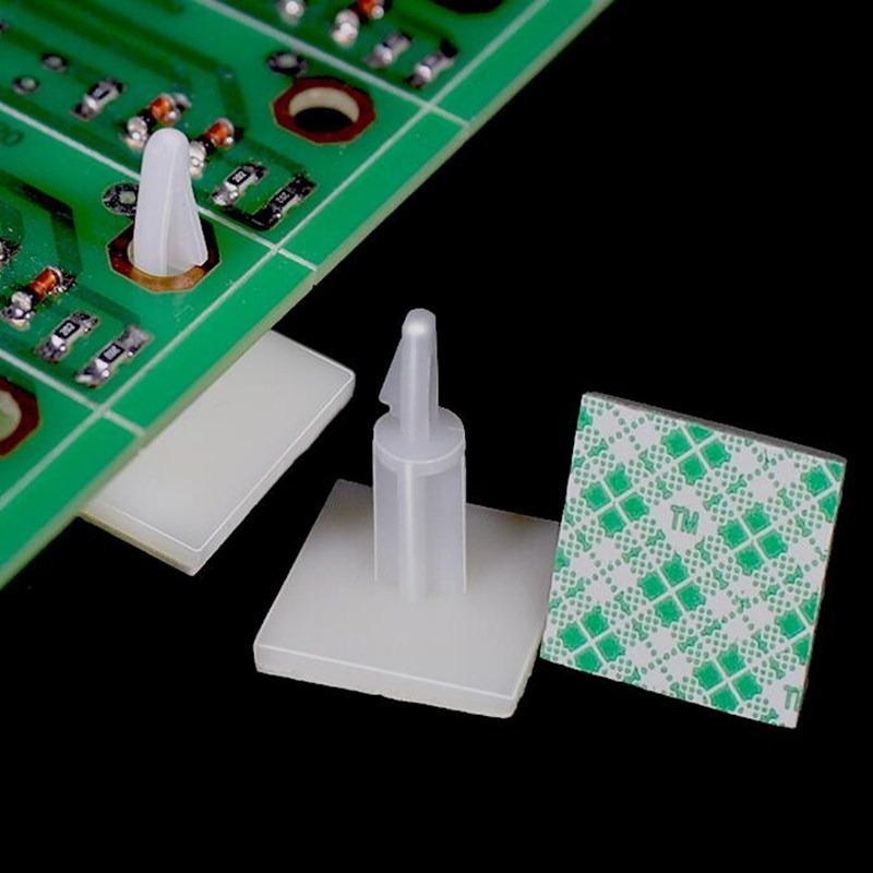 Circuit Snap Kit - 100個入り プラスチック製ネジ PCB基板回路サポートスペーサー ナイロンピラー ロッキングスナップインポスト 固定クリップ