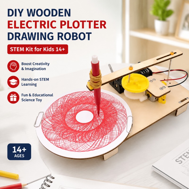 Science Project Toys Making - 科学実験おもちゃ DIY テクノロジープロジェクト材料キット 自動プロッター手作り製作セット 小学生向け