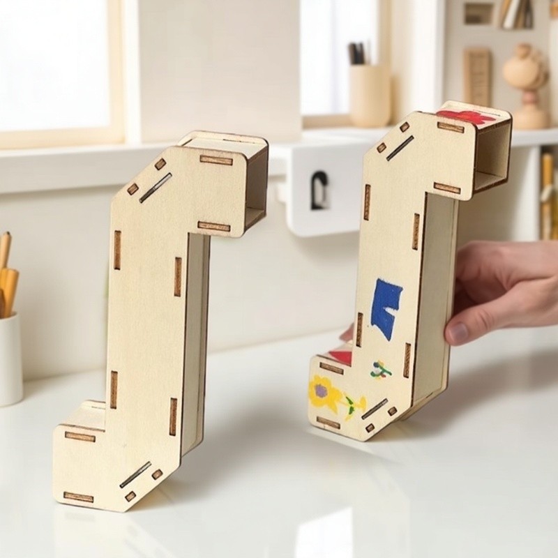 Science Project Toys Making - DIY 木製潜望鏡製作キット 子供用科学実験教育玩具 学校プロジェクト用の実践的な知力開発セット