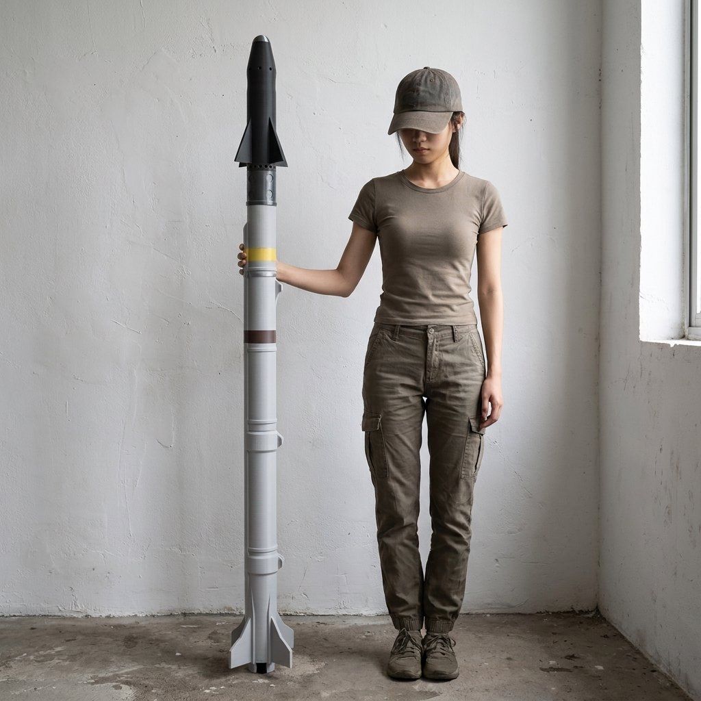 Science Exhibition Models - 3Dプリントされた大型米国空軍AIM-9Xサイドワインダーミサイル模型（コレクター、科学展示会、映画小道具用）