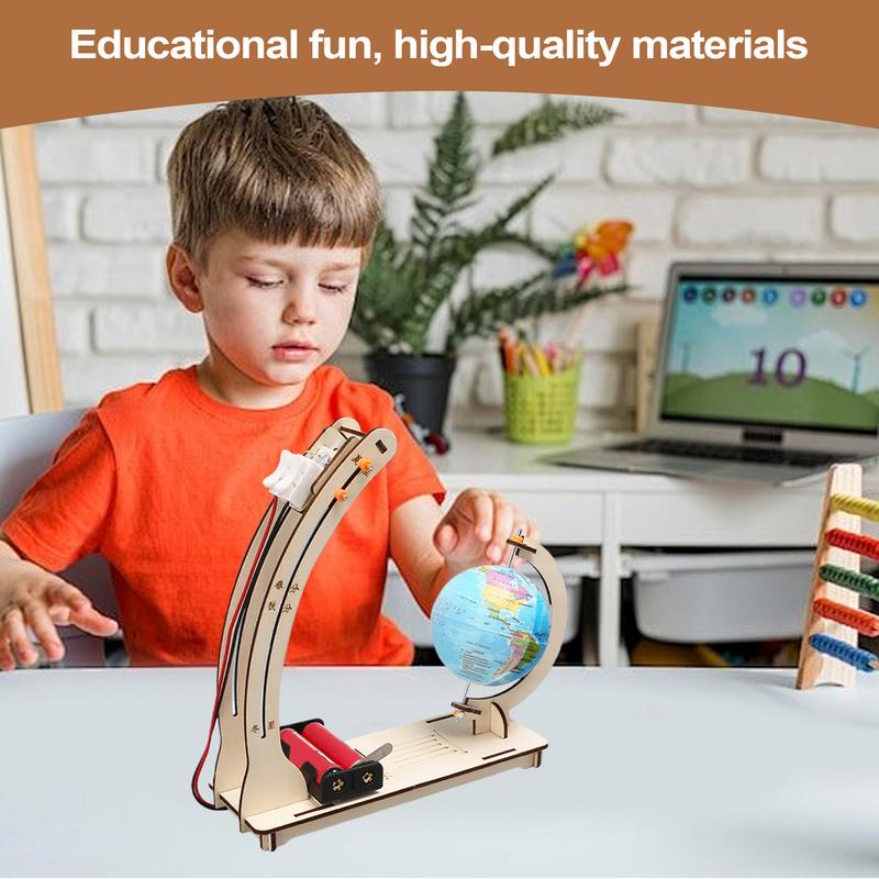 Science Project Toys Making - 木製衛星モデル作成セットハンドクラフト建設組立プロジェクトおもちゃキット子供のための科学教育 STEM おもちゃ