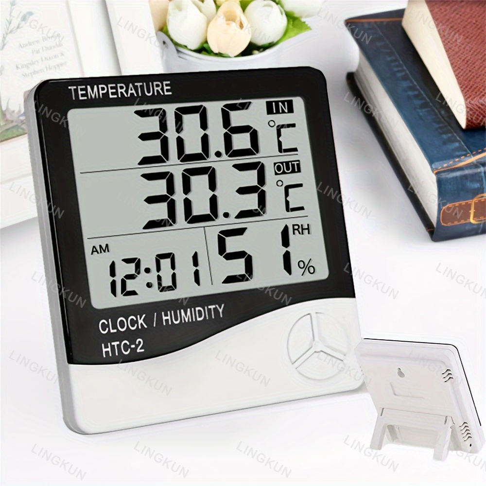 液晶デジタル温度計湿度計屋内部屋電子温度湿度計センサーゲージ - Weather Station Indoor のレビューと価格
