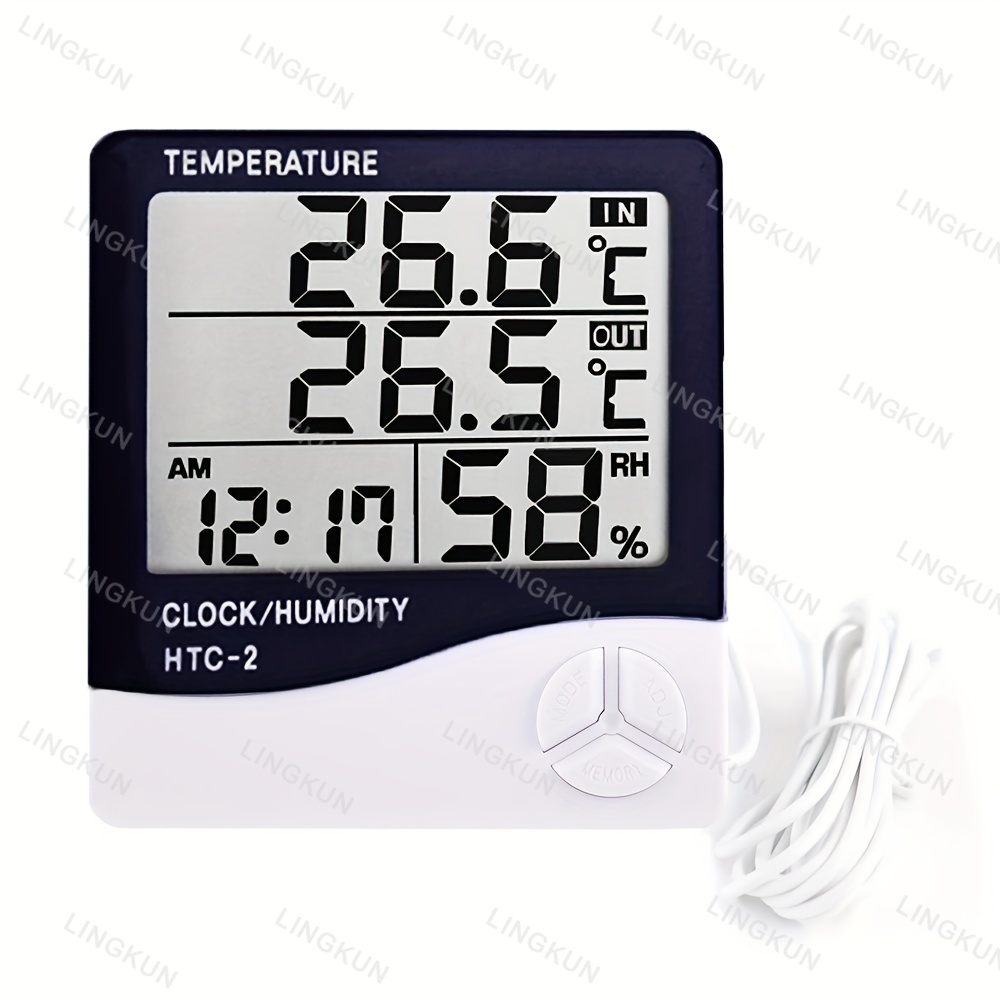液晶デジタル温度計湿度計屋内部屋電子温度湿度計センサーゲージ - Weather Station Indoor のレビューと価格