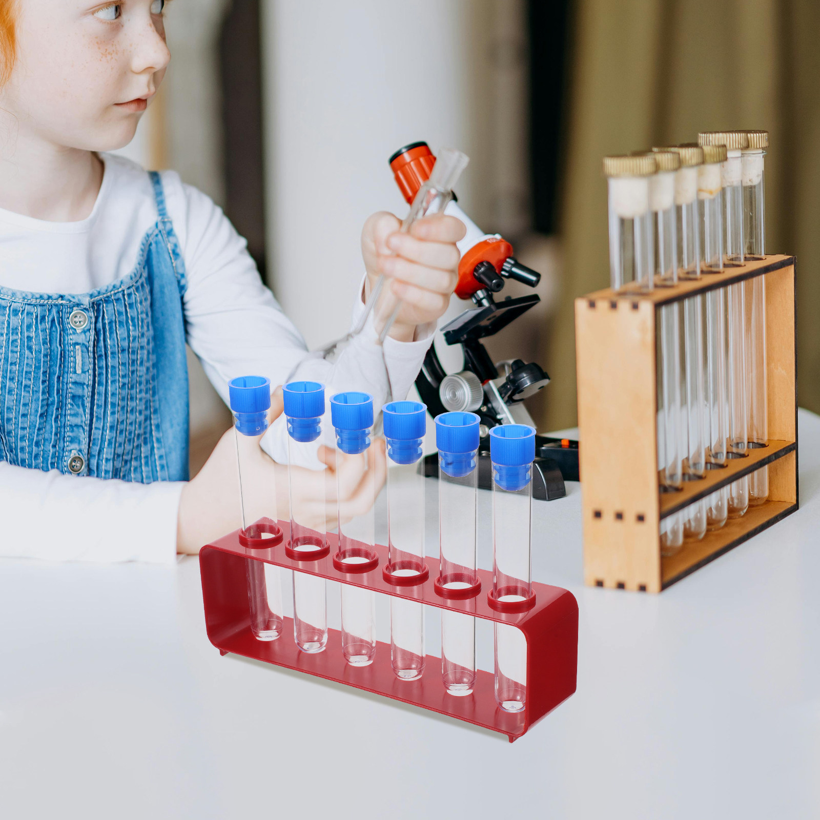 科学試験管セット 1セット 透明プラスチック製ラボチューブ  - Science Experiment のレビューと価格