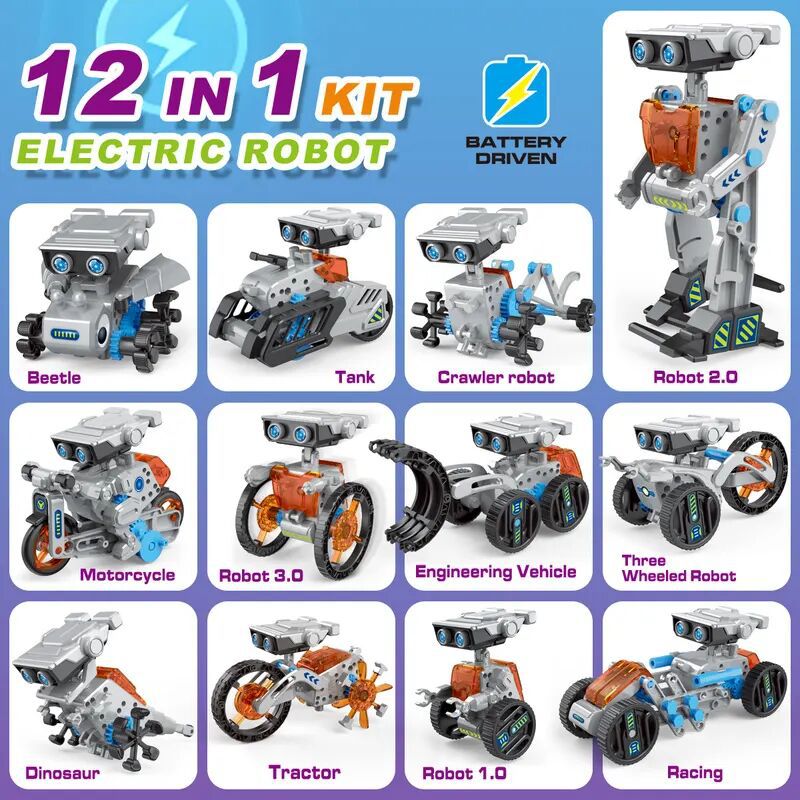 12 in 1 科学実験ソーラーロボットおもちゃ DIY ビ - Science Experiment のレビューと価格