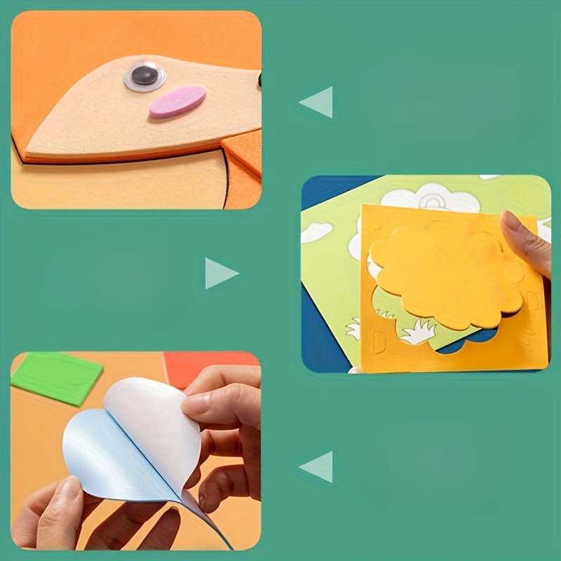 子供用3Dステッカー、ランダムシート10枚、使い捨て、手作り - Science Experiment のレビューと価格