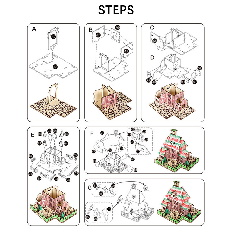 ロボット木製 3D ステレオステッチパズル DIY 手作りモ - Science Diy Model のレビューと価格