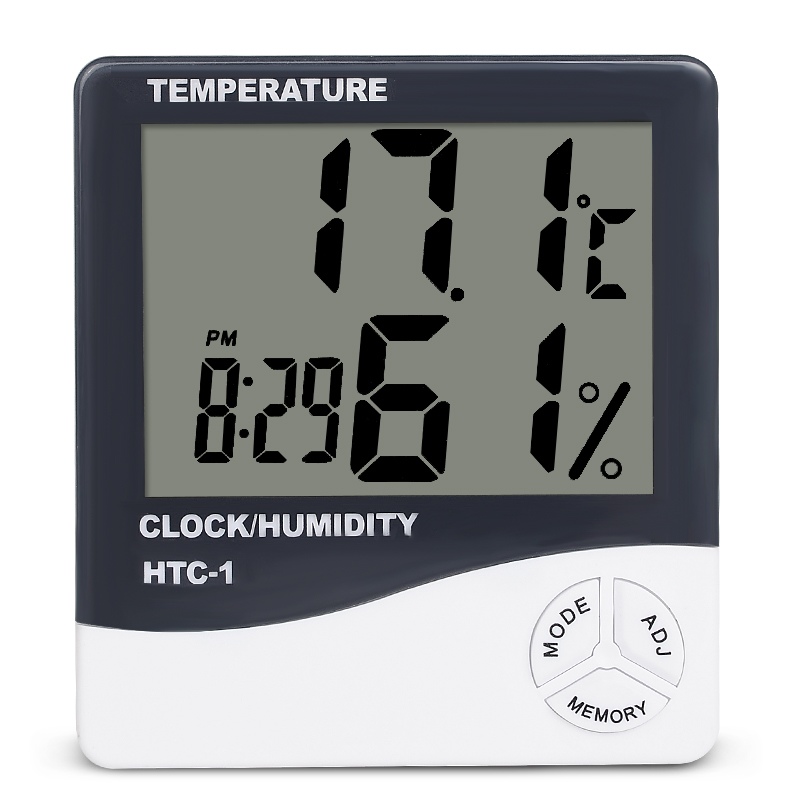 Htc-1屋内ルーム液晶デジタル電子体温計湿度計測定温度湿度 - Weather Station Indoor のレビューと価格