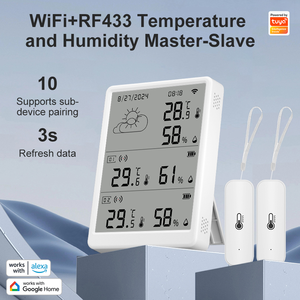 SMATRUL Tuya WiFi高精度室内温湿度センサーR - Weather Station Indoor のレビューと価格
