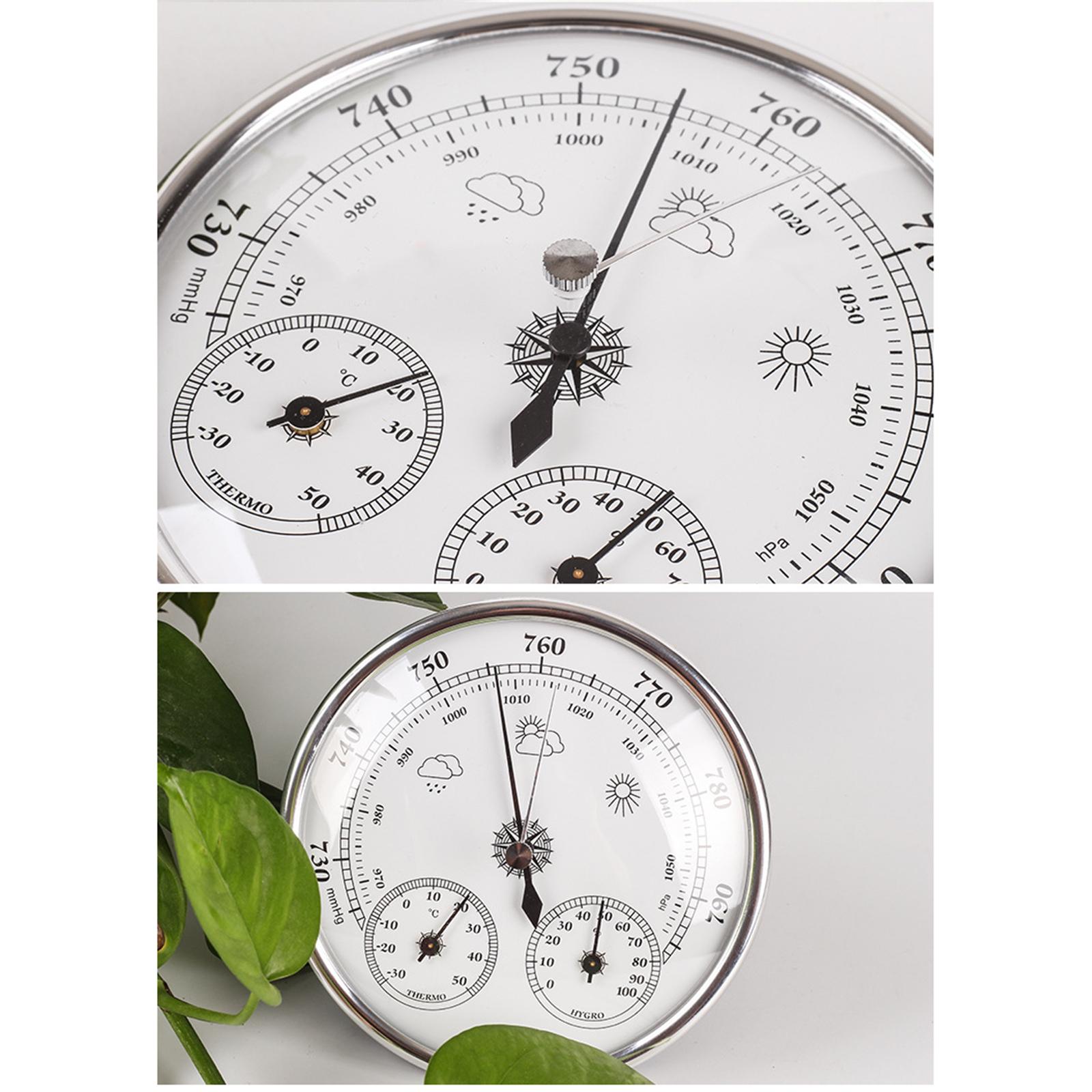 クラシックなアナログ式気象予報バロメーター温度計湿度計、壁掛 - Barometer Analog Classic のレビューと価格