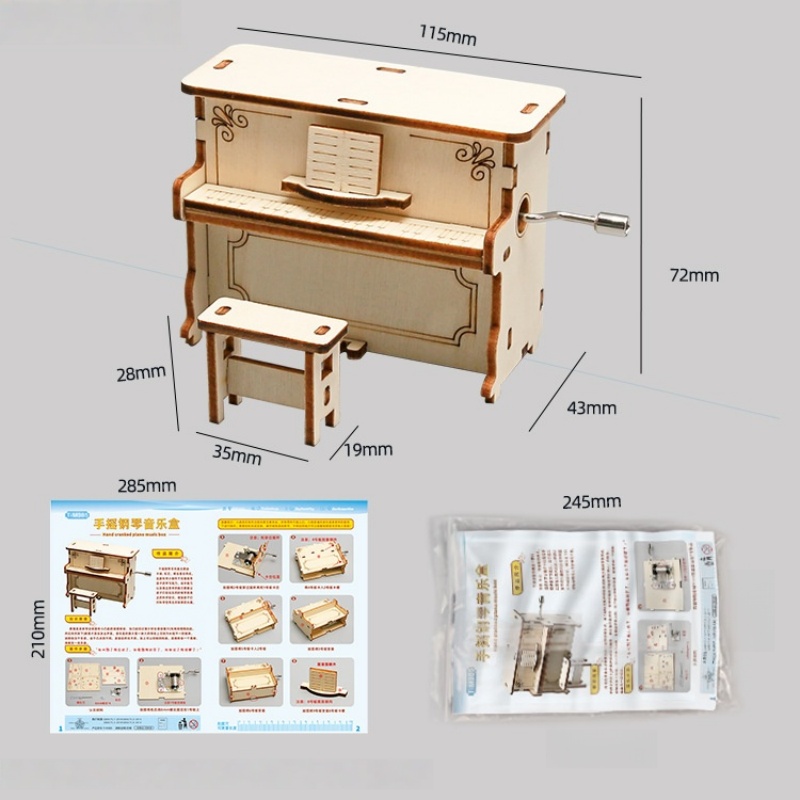 DIY 手回し式子供用ピアノ教育科学実験モデル手組み立ておも - Science Diy Model のレビューと価格